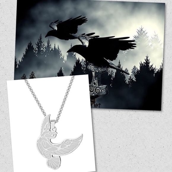 Other - $4 VIKING RAVEN NECKLACE STAINLESS STEEL NEW $4  if bundled